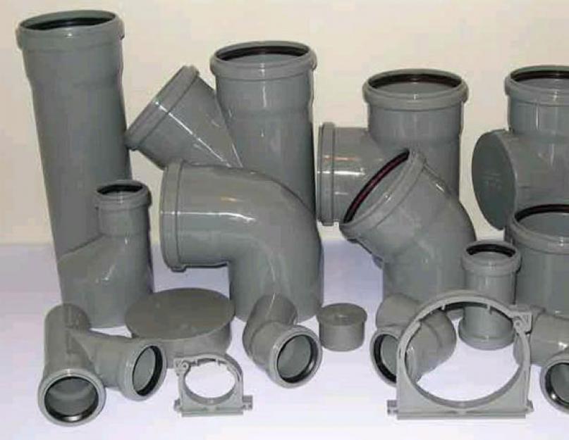 Канализационные трубы пвх для внутренней канализации размеры. Какие бывают виды канализационных труб и фитингов для наружной и внутренней канализации (пластиковые, ПВХ, полипропиленовые), размеры и диаметры труб